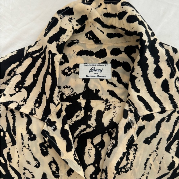 Brioni Animal Print Button-Up Shirt - Picture 2 of 2
